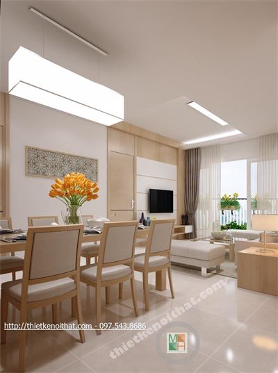  Công trình thi công nội thất chung cư Golden Palace - Căn B7