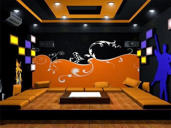 Kết quả hình ảnh cho Thiết kế quán karaoke với vách kính nghệ thuật